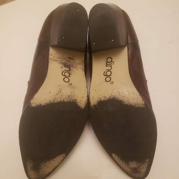 Dingo Western Style Black brown Leather ankle‎ Booties - Picture 8 of 12